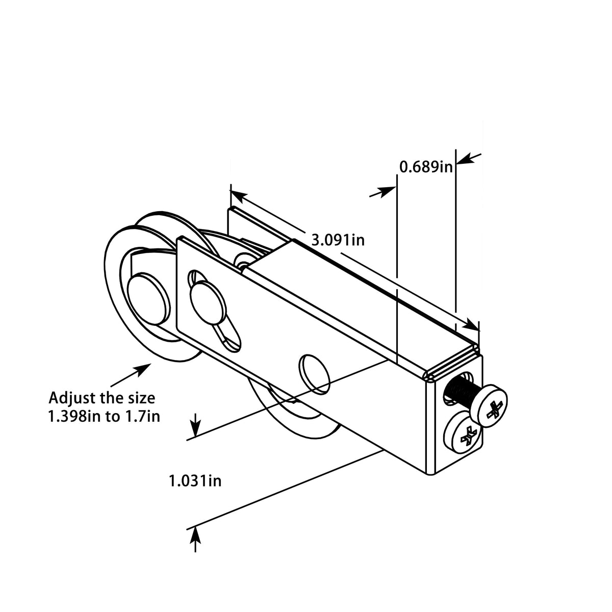 House Guard nylon-wheel roller with 150 lb load capacity for reliable sliding performance.