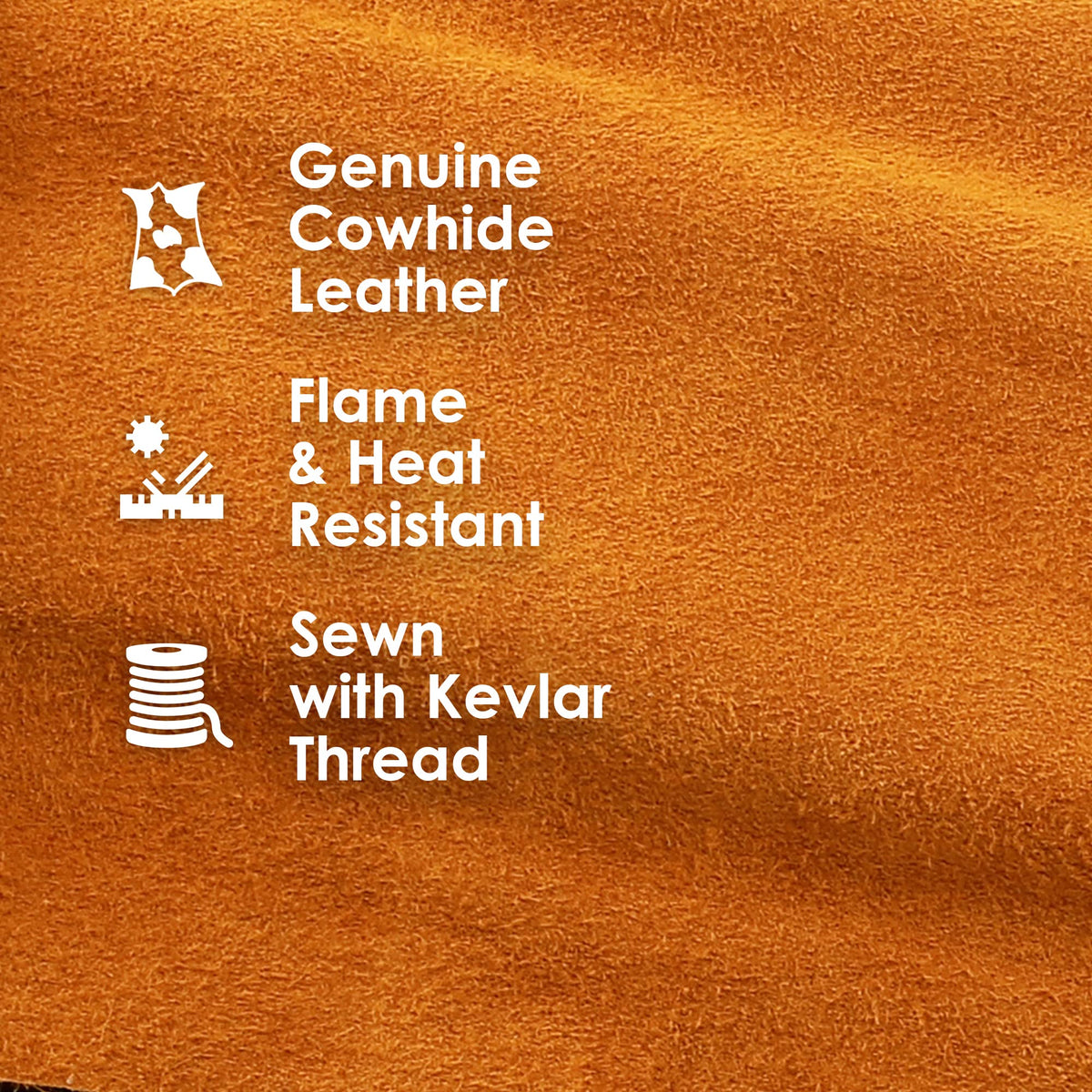 Houseables Leather Apron features Kevlar-stitching for durability during long shop shifts.