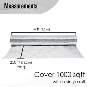 Houseables Radiant Barrier roll packaging highlights easy-to-install attic insulation option.