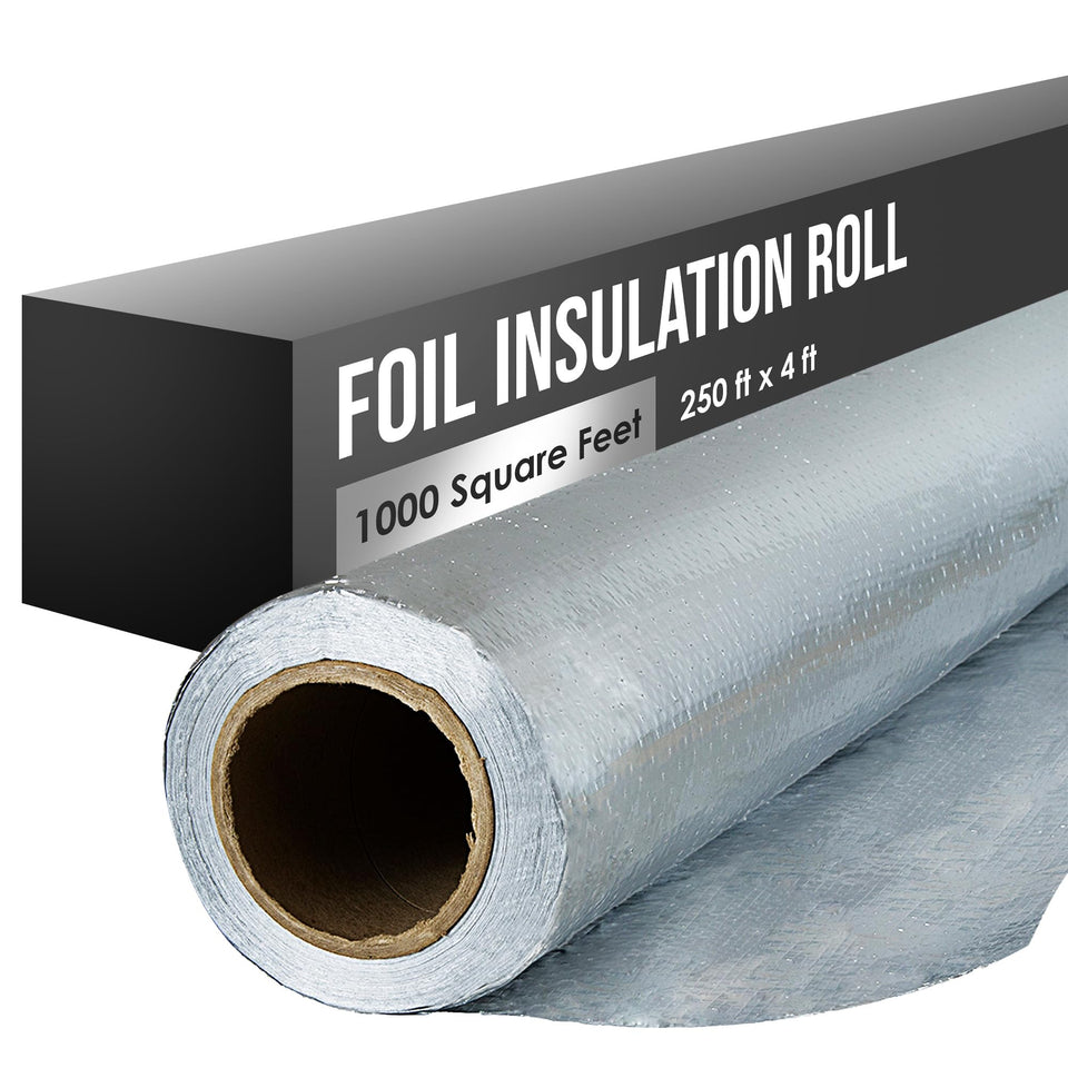 Houseables Radiant Barrier roll unrolled foil demonstrates high reflectivity for cooler interiors.