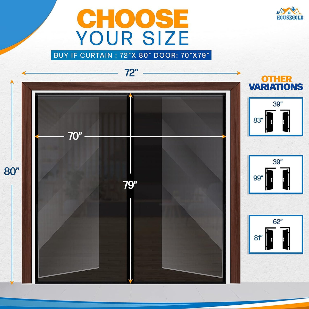 Housegold fiberglass mesh screen offers strong durability and clearer view.