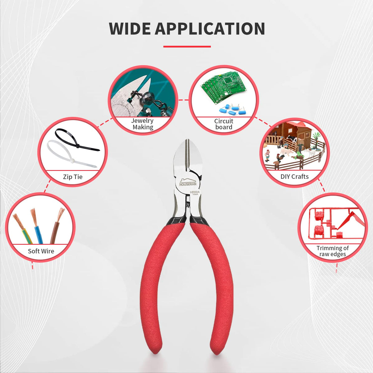 HOUSERAN jewelry-making cutters for clean wire trims