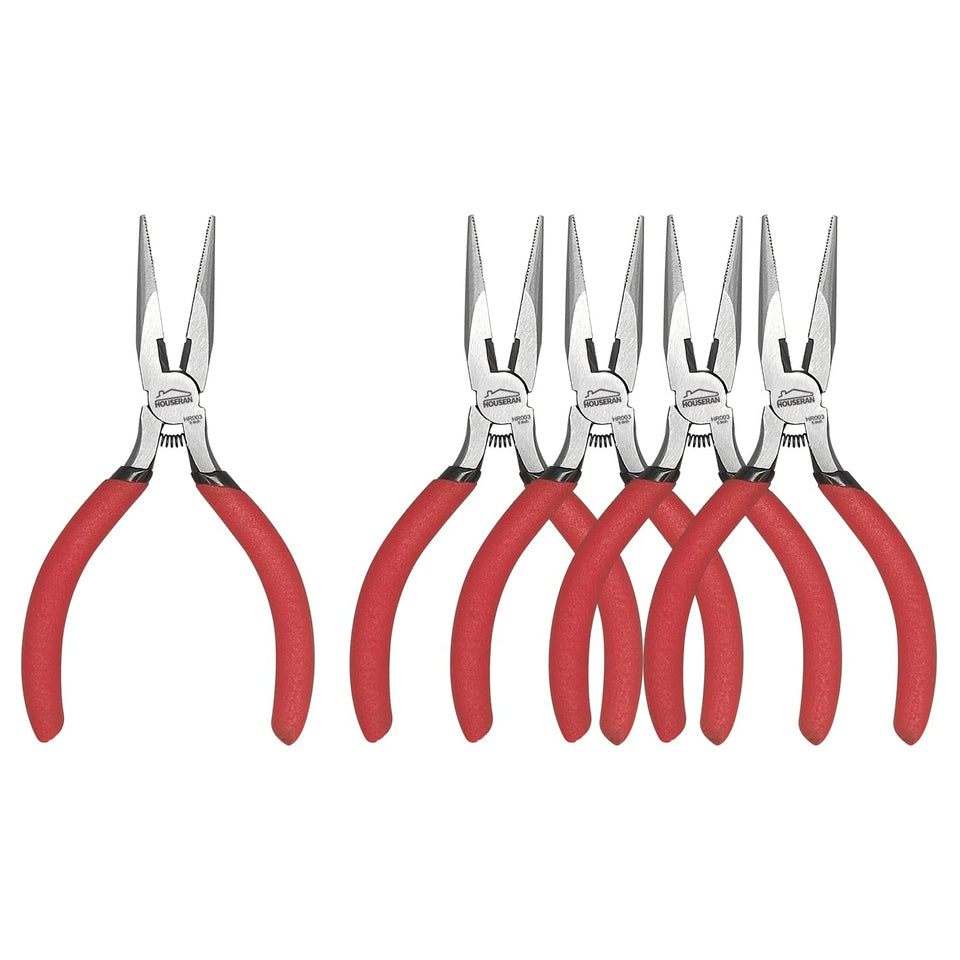 HOUSERAN needle nose pliers close-up showing precise tip for tight-space wire work