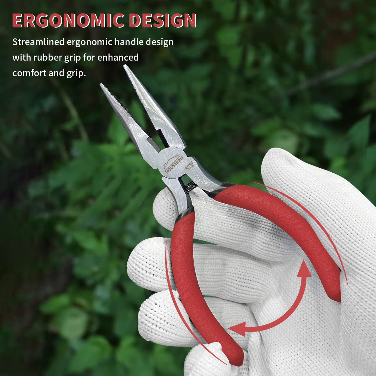HOUSERAN compact 5-inch pliers ideal for electrical work and small electronics