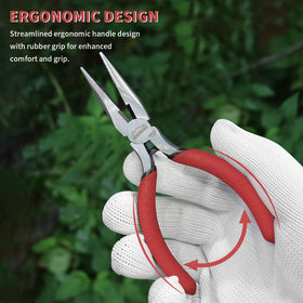HOUSERAN compact 5-inch pliers ideal for electrical work and small electronics