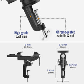 Housolution oval base design enables quick bench mounting and removal.