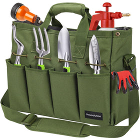 Houssolution Garden Tote Bag front view showing durable 900D fabric.