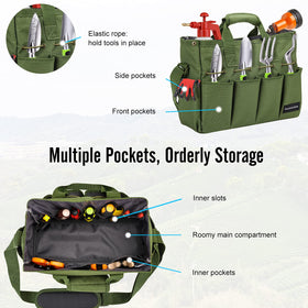 Houssolution Garden Tote Bag adjustable strap for comfortable carrying.