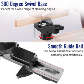 Housolution textured jaw surface improves grip on slippery or rough stock.