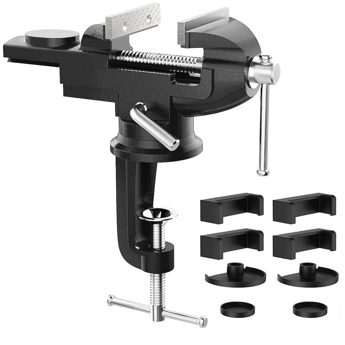 Housolution universal swivel base table vise ready for versatile clamping on any project.