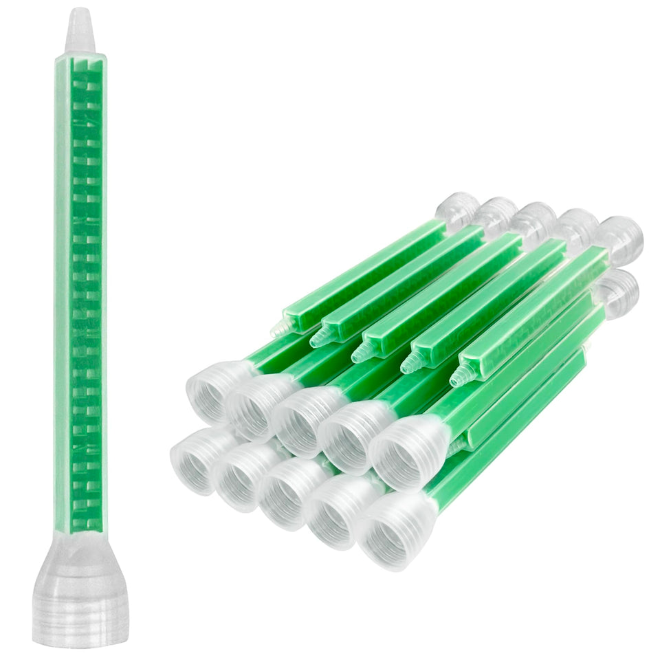 Houya epoxy mixing nozzle 20-pack shown in package, enables neat resin mixing.