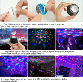 HOVOYNN mini disco ball light compact and portable for travel and events.