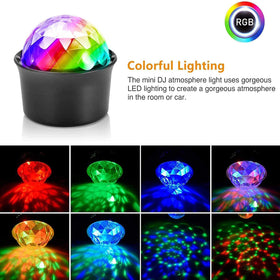 HOVOYNN mini disco ball light magnetic base sticks to metal surfaces for easy placement.