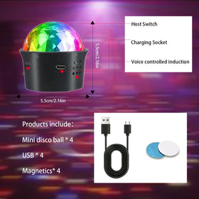 HOVOYNN mini disco ball light ideal for kids rooms and festive celebrations.