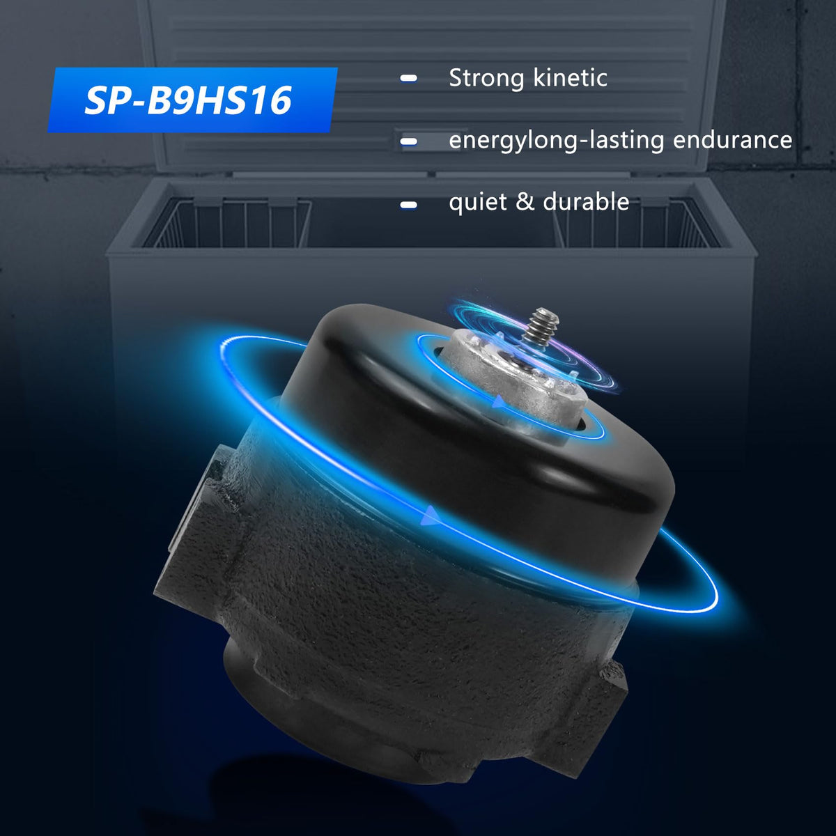 SP-B9HS16 115V label on motor for correct electrical wiring identification