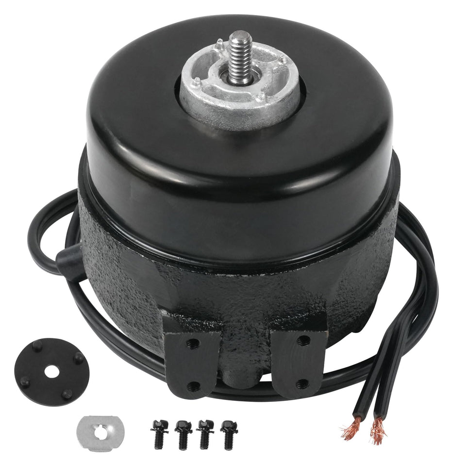 Howaoo SP-B9HS16 condenser fan motor front view showing compact replacement-ready design