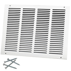 Howeall 16x12 steel return air grille close-up showing durable louvers for quiet airflow.