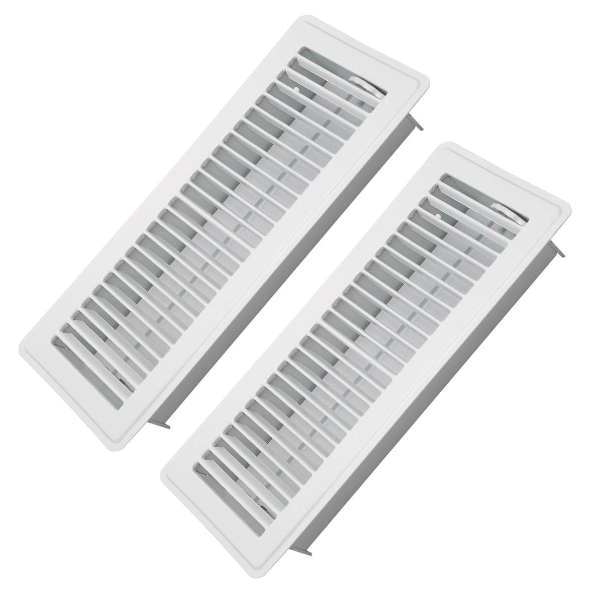 Howeall 4x12 white floor register front view for stylish air coverage