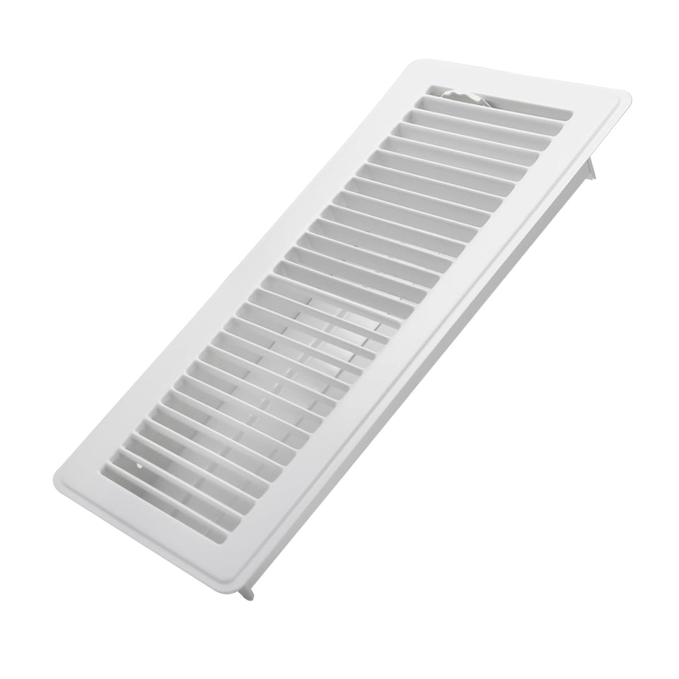 Howeall 4x14 floor register white enhances airflow in any room while blending with flooring.