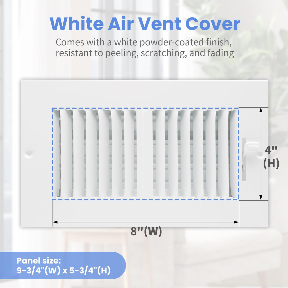 Howeall 8x4 duct opening ensures precise sizing for simple installation.