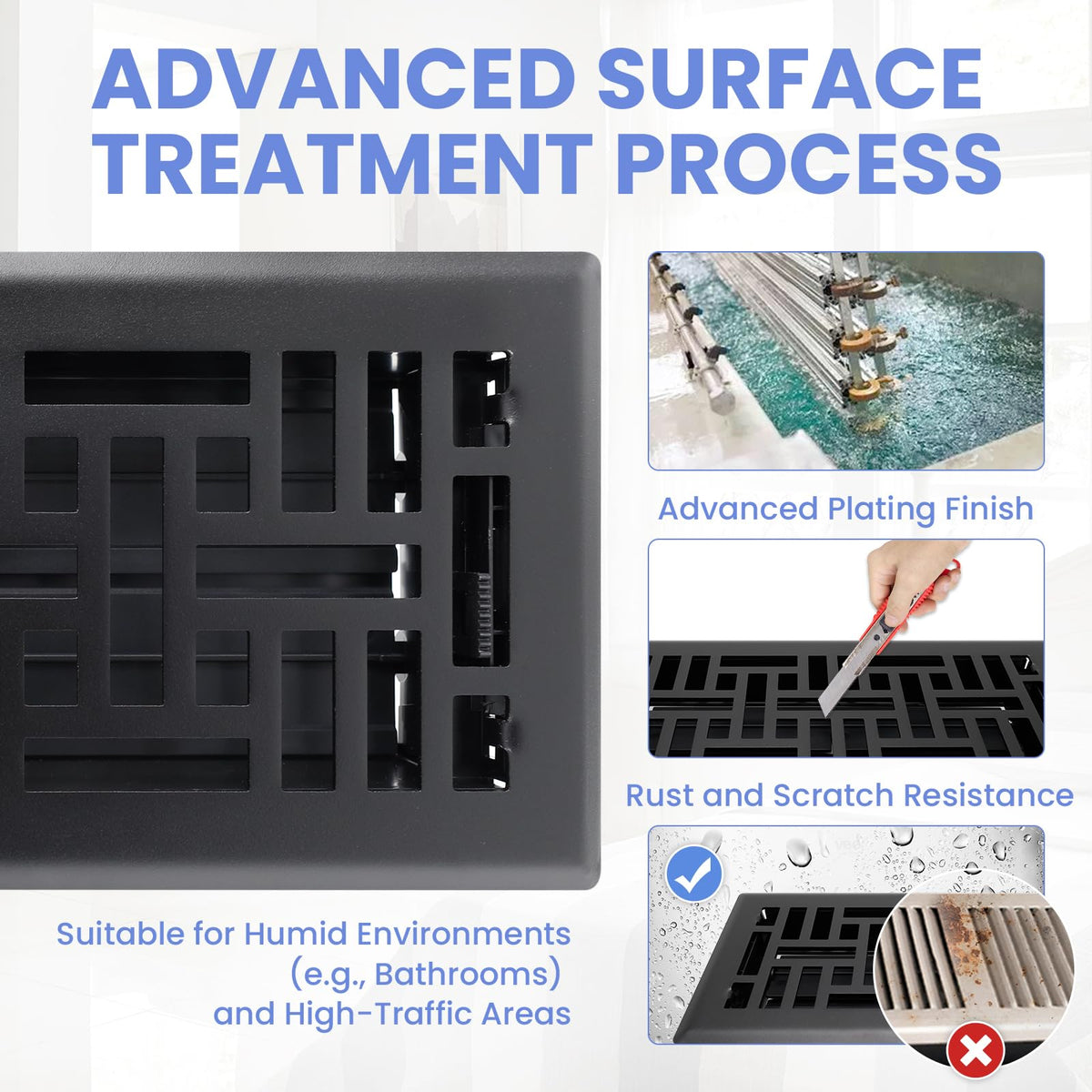 Edge-fold design detail highlights seamless floor fit and reduced trip risk