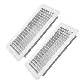 Howeall 4x10 white floor register showing heavy-duty steel frame for durable HVAC use