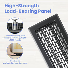 Howeall floor register adjustable damper for precise, quiet airflow control.