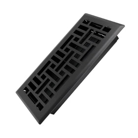Howeall floor register front view shows matte black finish and rugged build