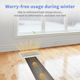 Tool-free installation of Howeall 4x10 white floor register