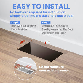 Howeall floor vent works with multiple floor types for versatility.