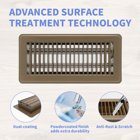 Howeall rust-resistant brown vent cover adds durability in any room.