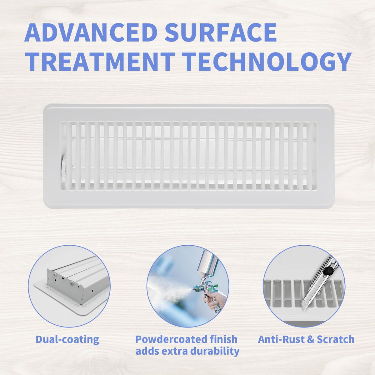 Howeall opposed blade damper enables precise airflow adjustment without rattling.