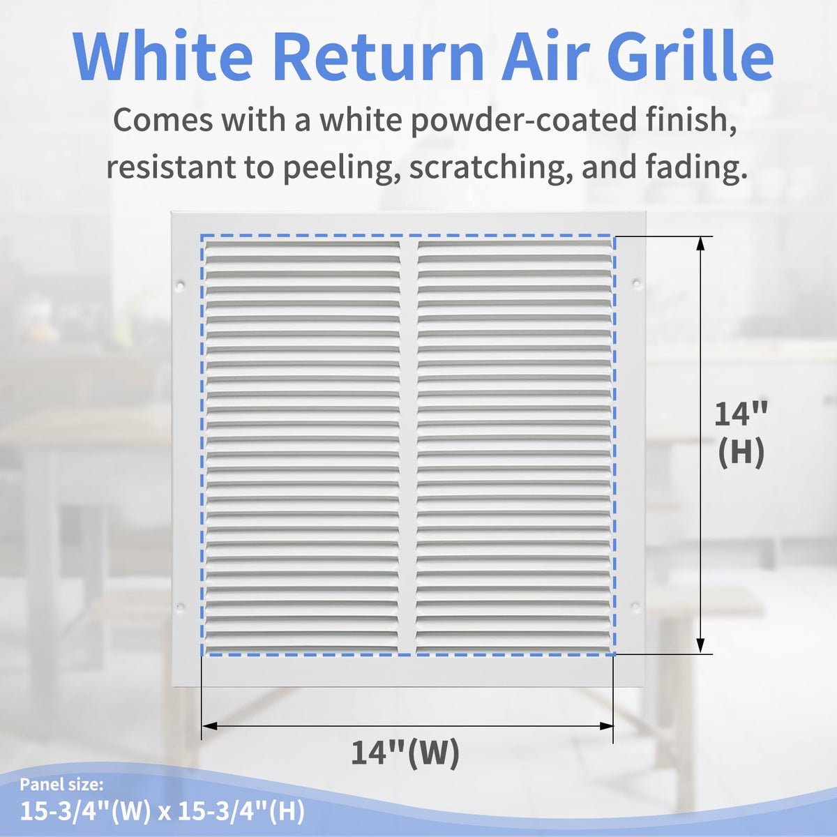 Howeall powder-coated white grille highlights corrosion resistance and clean look