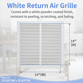 Howeall powder-coated white grille highlights corrosion resistance and clean look