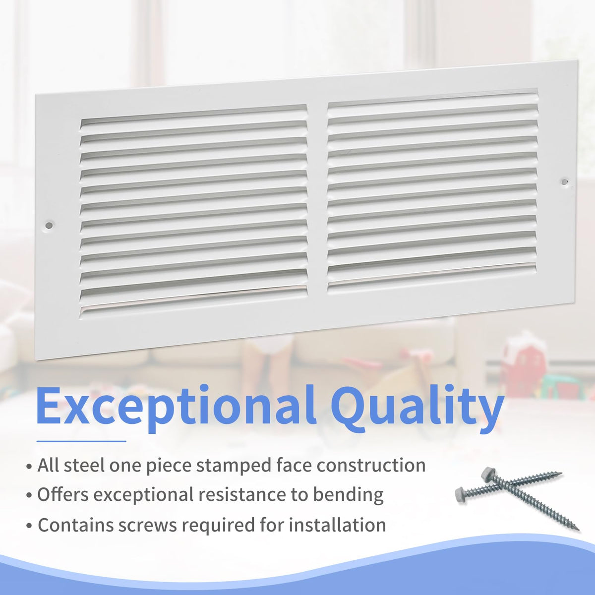 Howeall return air grille ceiling installation shows easy mounting options