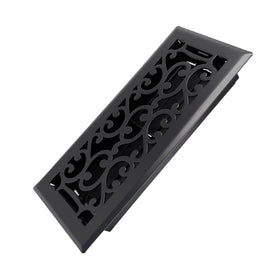 Howeall Savannah design floor register matte black with 4x10 opening for stylish ventilation