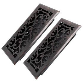 Howeall Savannah floor-register in oil-rubbed bronze; sturdy, decorative, and durable.