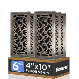 Howeall Savannah floor register in 4x10 inches, durable airflow coverage