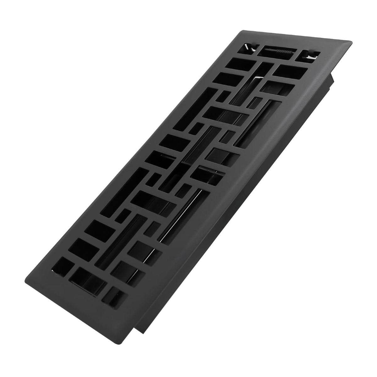 Howeall Seattle-design floor register in matte black for stylish air flow.