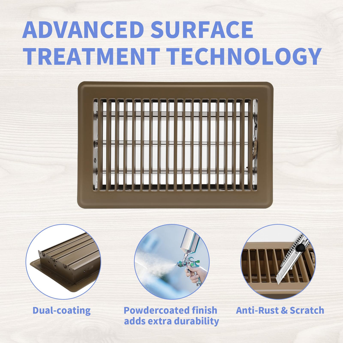 Howeall heavy-duty steel vent delivers lasting durability.