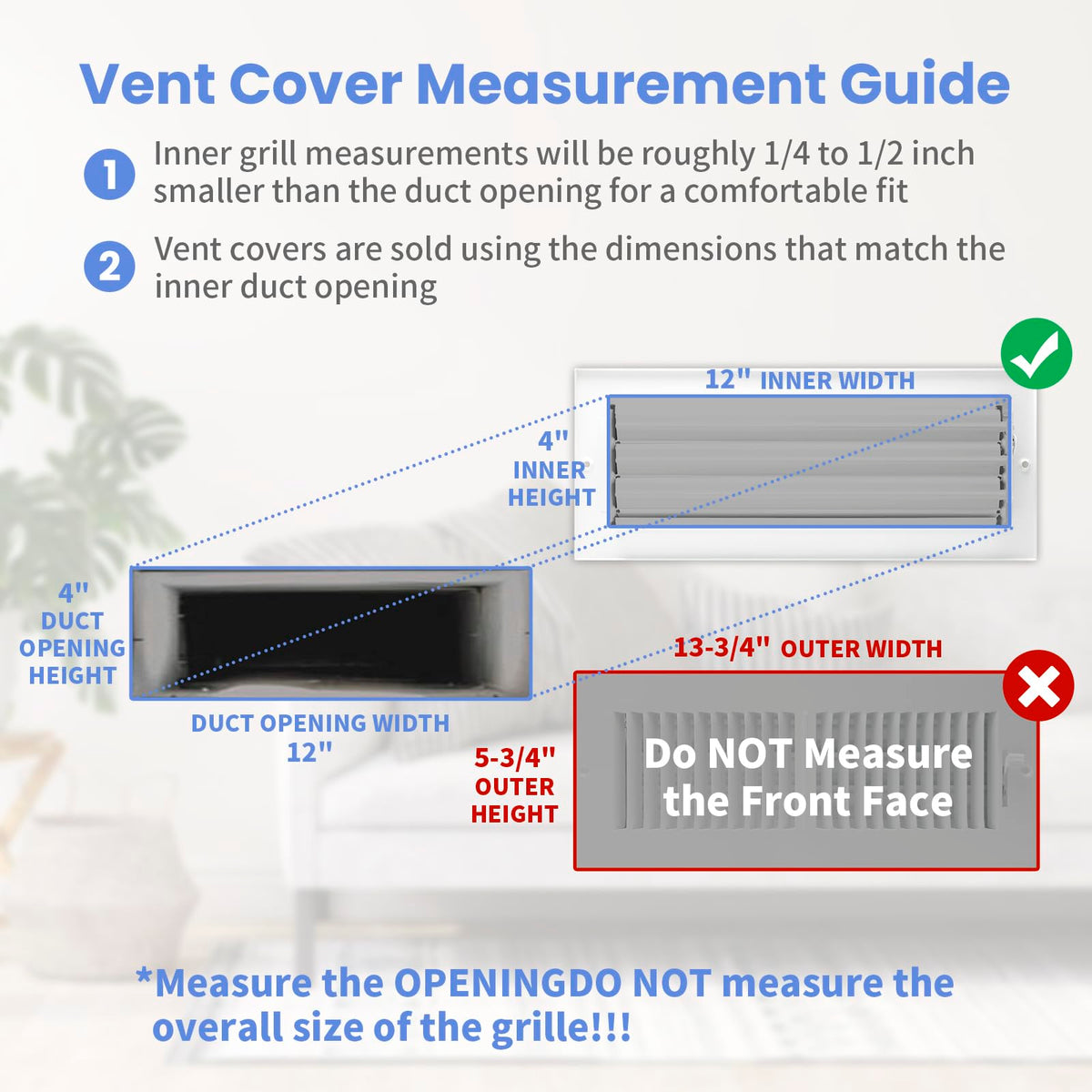 Howeall vent cover easy installation with included mounting hardware