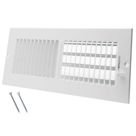 Howeall vent cover front view shows a clean white finish for wall or ceiling installation