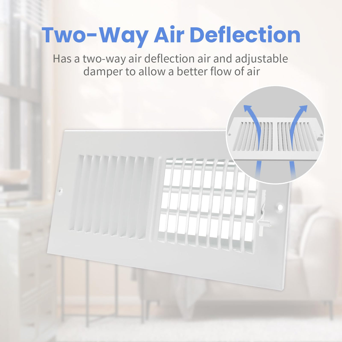 Howeall vent cover in white powder finish highlighting rustproof durability