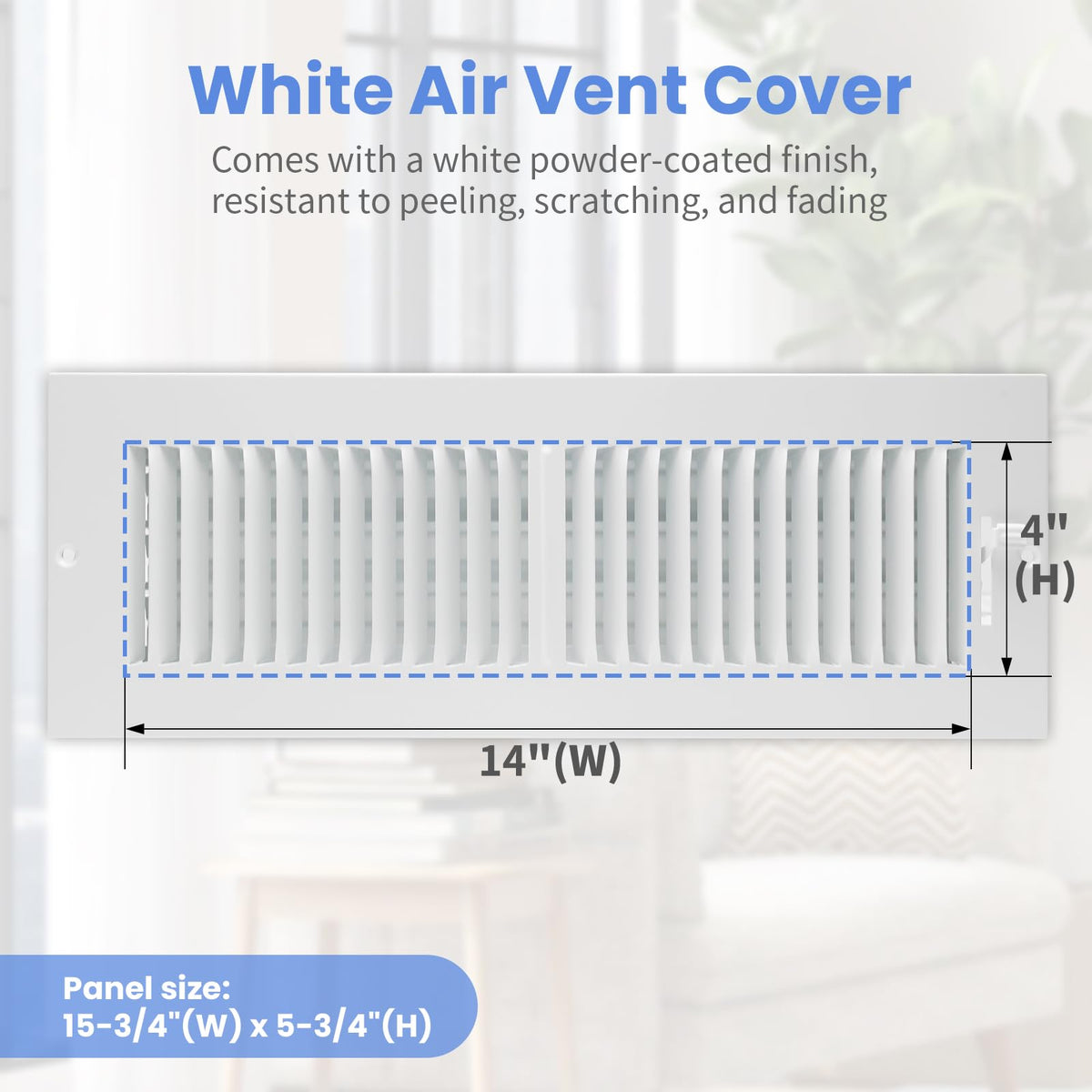 Howeall wall-ceiling register with 2-way damper enables adjustable airflow.