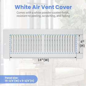 Howeall wall-ceiling register with 2-way damper enables adjustable airflow.