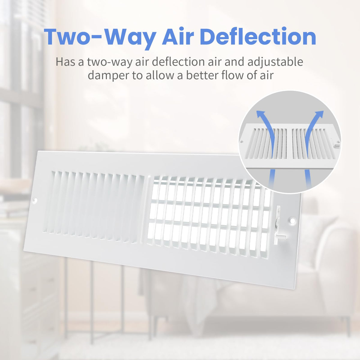 Howeall white powder-coated steel resists rust for long-lasting use.