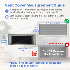 Howeall white vent cover blends with decor for a clean, minimalist look