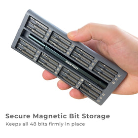 HowFixit PRO 12mm deep-reach bits extend into tight device interiors for recessed screws.