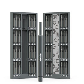 HowFixit PRO 48-bit screwdriver set in a secure aluminum case supports organized electronics repairs.