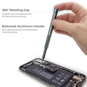 HowFixit PRO precision bits showcase varied heads for iPhone, MacBook, and game consoles.